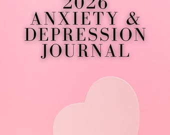 Diario de ansiedad y depresión 2026, planificador de salud mental, seguimiento diario del estado de ánimo, TCC, autocuidado, cuaderno de trabajo de bienestar, planificador imprimible, descarga digital