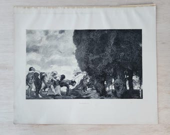 Antique Heliogravure Print – Franz von Stuck, German Symbolist Art