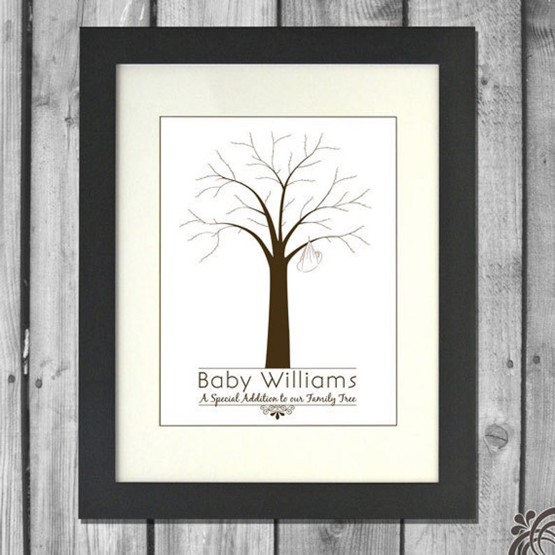 Printable Baby Shower Fingerprint Tree | Etsy