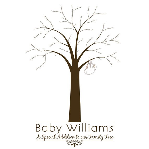 Printable Baby Shower Fingerprint Tree | Etsy