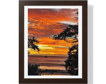 Real Photography Art – Fiery Ocean Sunset in Tamarindo