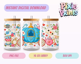 Magische UV-DTF Digitale download sublimatie Libbey Tumbler Wrap