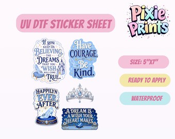 Magical UV DTF Sticker Pack Water Bottle Laptop Decal Same Day Print