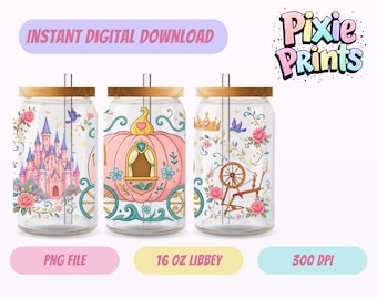 Magical UV DTF Digital Download Sublimation Libbey Tumbler Wrap