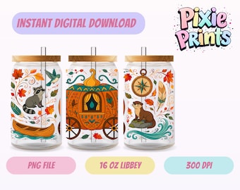 Magische UV-DTF Digitale download sublimatie Libbey Tumbler Wrap