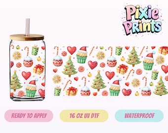 Christmas UV DTF Tumbler Wrap Same Day Print #7890-16