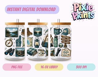 Envoltura para vaso Libbey, descarga digital UV DTF, sublimación, descarga digital.