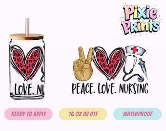 Envoltura para vaso con impresión UV DTF de profesiones, enfermera, profesora, médica, calcomanía para taza el mismo día