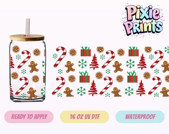 Christmas UV DTF Tumbler Wrap Same Day Print #7043-16