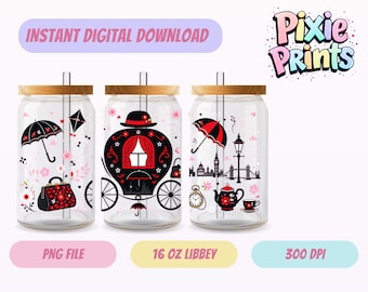 Magische UV-DTF Digitale download sublimatie Libbey Tumbler Wrap
