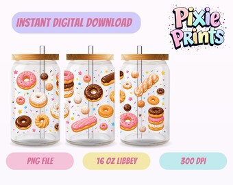 Envoltura para vaso Libbey, descarga digital UV DTF, sublimación, descarga digital.