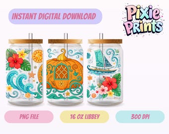 Magische UV-DTF Digitale download sublimatie Libbey Tumbler Wrap