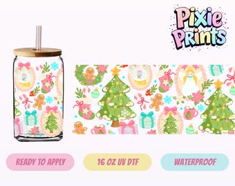 Christmas UV DTF Tumbler Wrap Same Day Print #7069-16