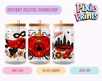 Magische UV-DTF Digitale download sublimatie Libbey Tumbler Wrap