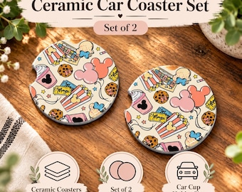 Magical Mouse Snacks Car Coaster Set of 2 Car Accessories