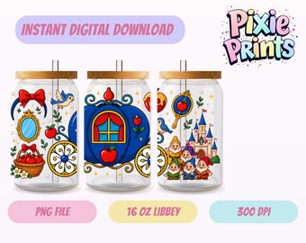 Magische UV-DTF Digitale download sublimatie Libbey Tumbler Wrap