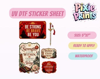 Magical UV DTF Sticker Pack Water Bottle Laptop Decal Same Day Print