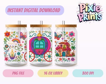 Magische UV-DTF Digitale download sublimatie Libbey Tumbler Wrap