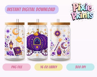 Magische UV-DTF Digitale download sublimatie Libbey Tumbler Wrap
