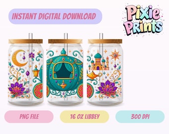 Magische UV-DTF Digitale download sublimatie Libbey Tumbler Wrap