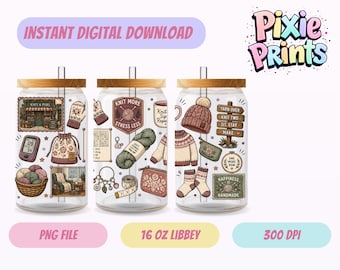 Envoltura para vaso Libbey, descarga digital UV DTF, sublimación, descarga digital.