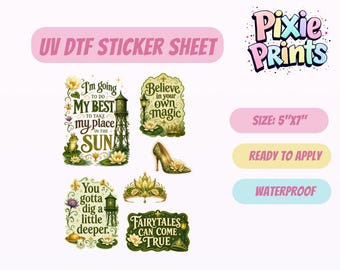 Magical UV DTF Sticker Pack Water Bottle Laptop Decal Same Day Print