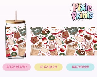 Christmas UV DTF Tumbler Wrap Same Day Print #7085-16