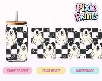 Diseño mágico de Halloween con impresión UV para vasos térmicos (DTF) el mismo día.