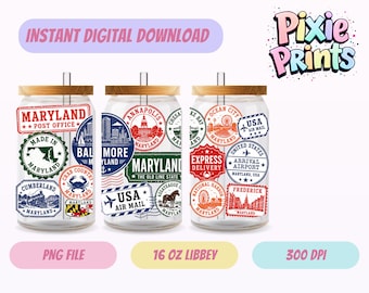 Envoltura para vaso Libbey, descarga digital UV DTF, sublimación, descarga digital.