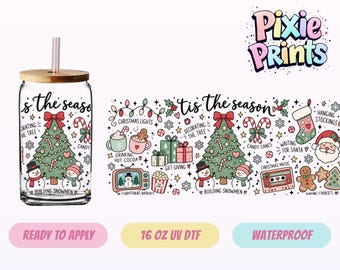 Christmas UV DTF Tumbler Wrap Same Day Print #7891-16