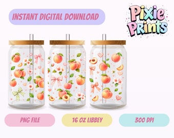 Envoltura para vaso Libbey, descarga digital UV DTF, sublimación, descarga digital.