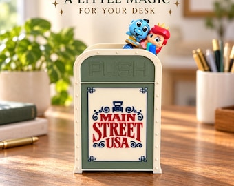 Magical Main Street 3D Trash Can Pen Holder Office Decor