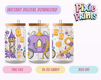 Magical UV DTF Digital Download Sublimation Libbey Tumbler Wrap