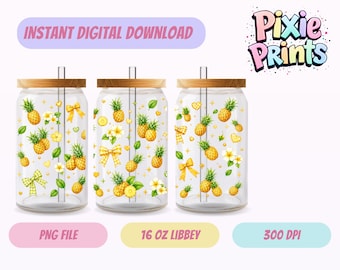 Envoltura para vaso Libbey, descarga digital UV DTF, sublimación, descarga digital.