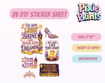 Magical UV DTF Sticker Pack Water Bottle Laptop Decal Same Day Print