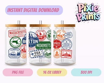 Envoltura para vaso Libbey, descarga digital UV DTF, sublimación, descarga digital.