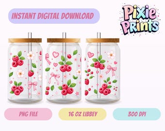 Envoltura para vaso Libbey, descarga digital UV DTF, sublimación, descarga digital.