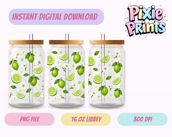 Envoltura para vaso Libbey, descarga digital UV DTF, sublimación, descarga digital.