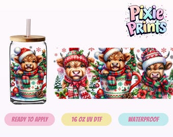 Christmas UV DTF Tumbler Wrap Same Day Print #7126-16