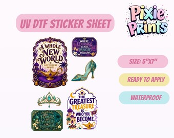 Magical UV DTF Sticker Pack Water Bottle Laptop Decal Same Day Print