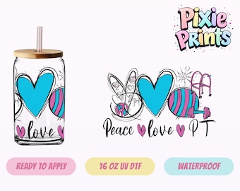 Envoltura para vaso con impresión UV DTF de profesiones, enfermera, profesora, médica, calcomanía para taza el mismo día