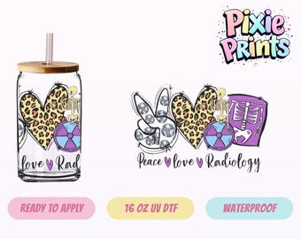 Envoltura para vaso con impresión UV DTF de profesiones, enfermera, profesora, médica, calcomanía para taza el mismo día