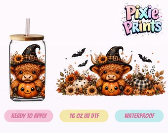 Halloween Fall UV DTF Tumbler Wrap Same Day UVDTF Print #7837-16