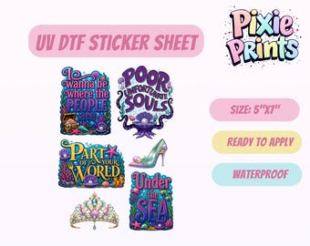 Magical UV DTF Sticker Pack Water Bottle Laptop Decal Same Day Print