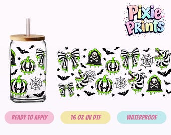 Halloween Fall UV DTF Tumbler Wrap Same Day UVDTF Print #7840-16