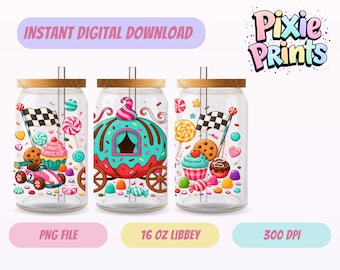 Magical UV DTF Digital Download Sublimation Libbey Tumbler Wrap
