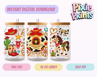 Magische UV-DTF Digitale download sublimatie Libbey Tumbler Wrap