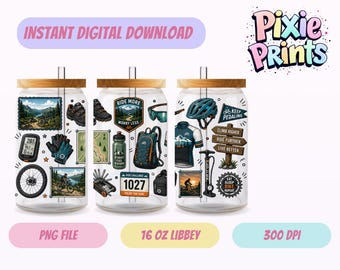 Envoltura para vaso Libbey, descarga digital UV DTF, sublimación, descarga digital.