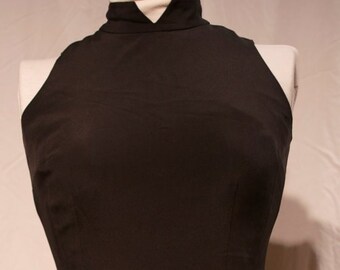 Vintage NEW with Tags Leilei Long Black Washable Sleeveless Silk Dress Gown