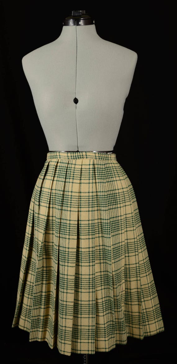 Beige Pleated Skirt by Evan Picone main image 1